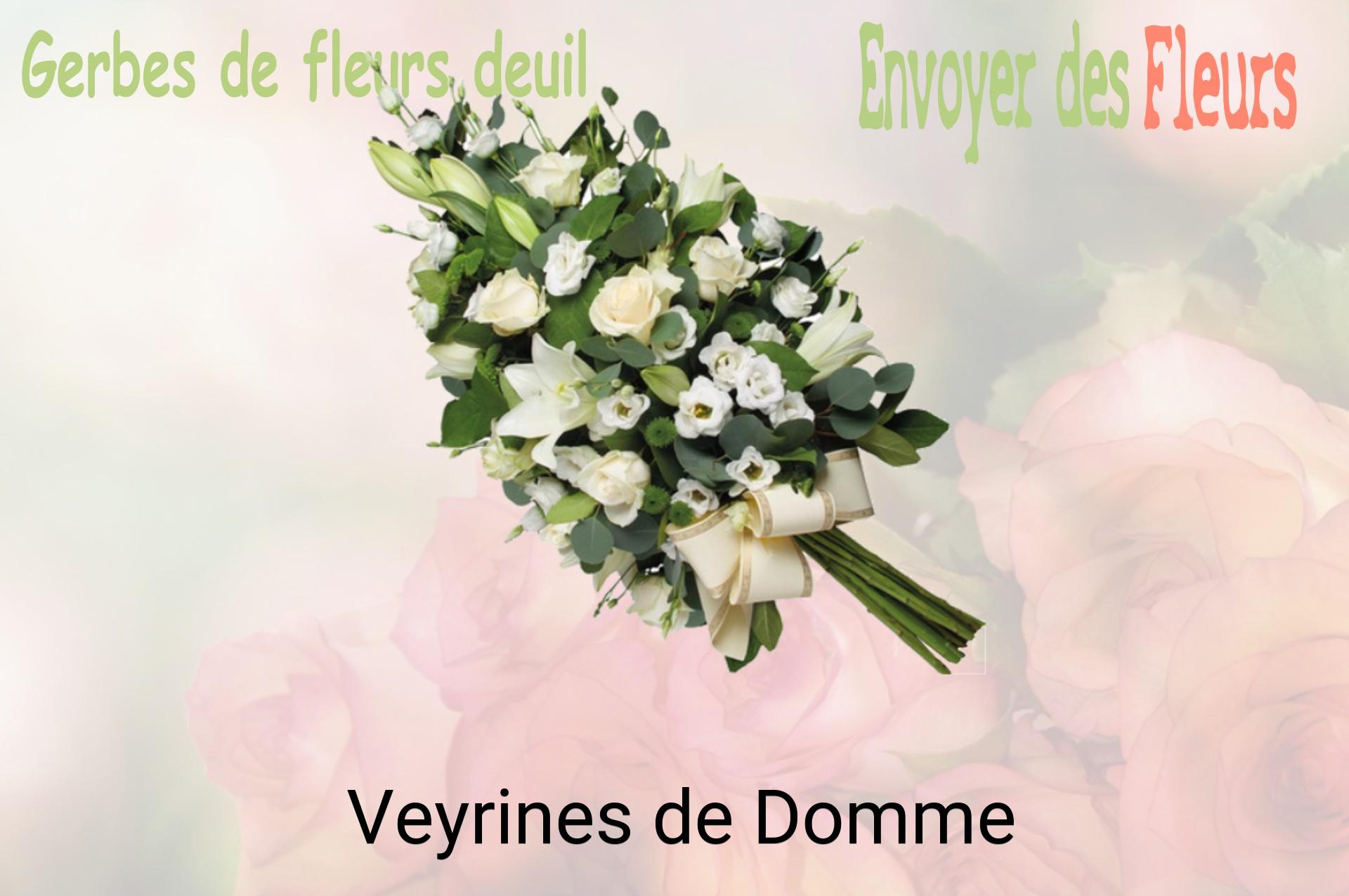 Gerbe de fleurs de deuil livrée à Veyrines-de-Domme